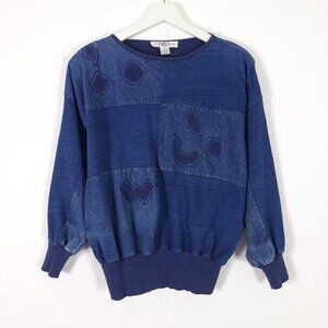 Vintage Patchwork Sweatshirt Made in Hong Kong